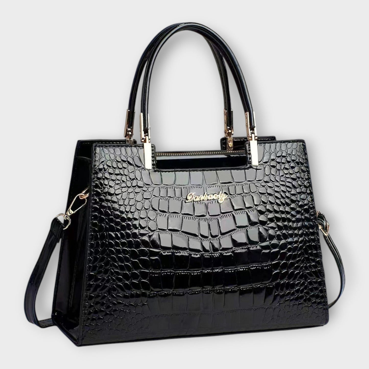 JULIETTE - Bolso brillante con relieve de cocodrilo
