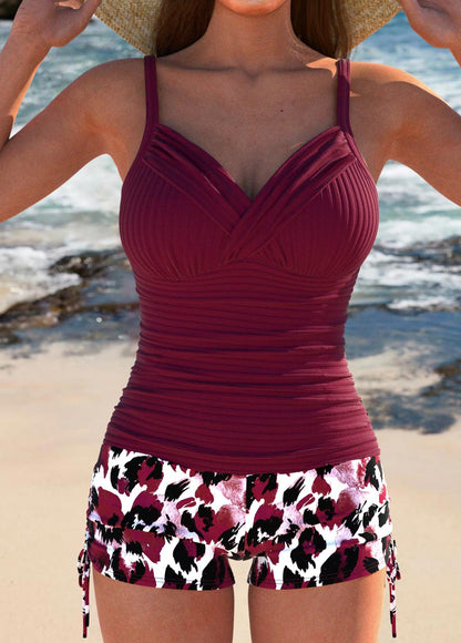 GABBY | Tankini rasgado con shorts estampados